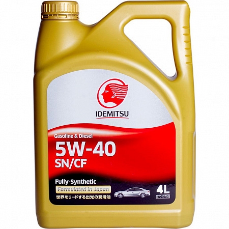 Моторное масло IDEMITSU  5W-40 SN/CF 4l